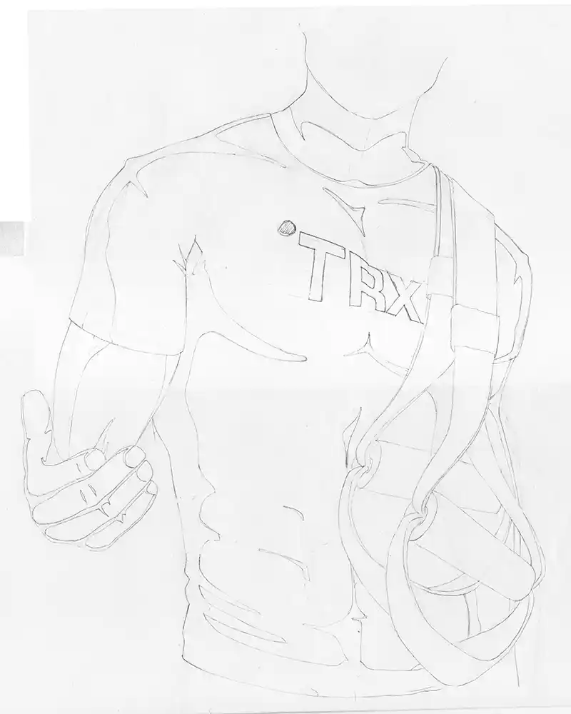 Handskizze für das Logo Studio Fitness Zeus